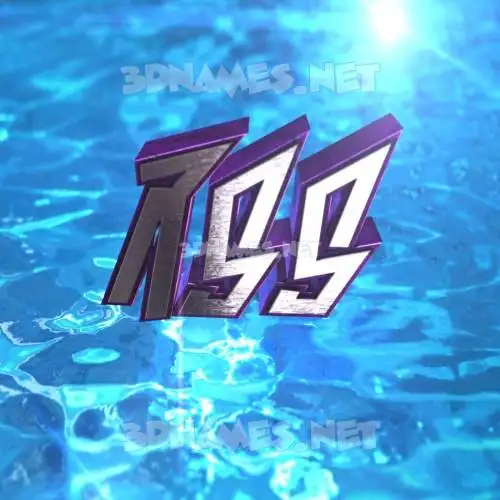 rss in Water 2015 style - 3D name wallpaper
