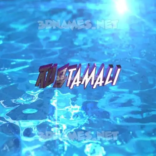 rustamali in Water 2015 style - 3D name wallpaper