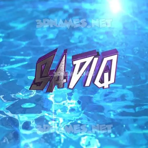 sadiq in Water 2015 style - 3D name wallpaper sadiq in Water 2015 style - 3D name wallpaper