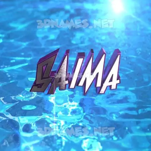 saima in Water 2015 style - 3D name wallpaper saima in Water 2015 style - 3D name wallpaper
