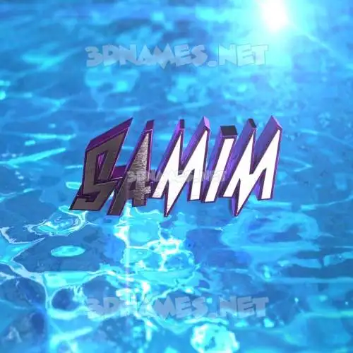 samim in Water 2015 style - 3D name wallpaper samim in Water 2015 style - 3D name wallpaper
