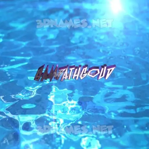 sampathgoud in Water 2015 style - 3D name wallpaper