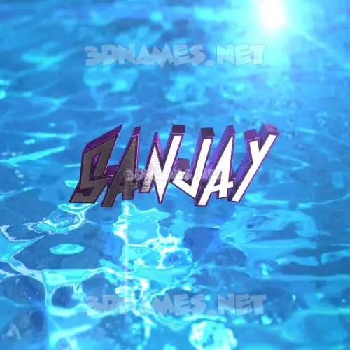 sanjay in Water 2015 style - 3D name wallpaper sanjay in Water 2015 style - 3D name wallpaper