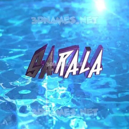 sarala in Water 2015 style - 3D name wallpaper