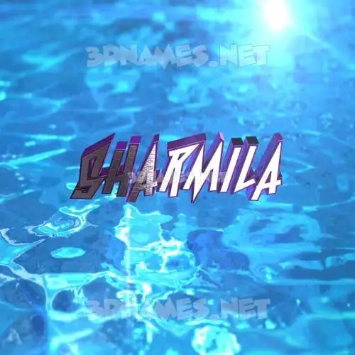 sharmila in Water 2015 style - 3D name wallpaper sharmila in Water 2015 style - 3D name wallpaper