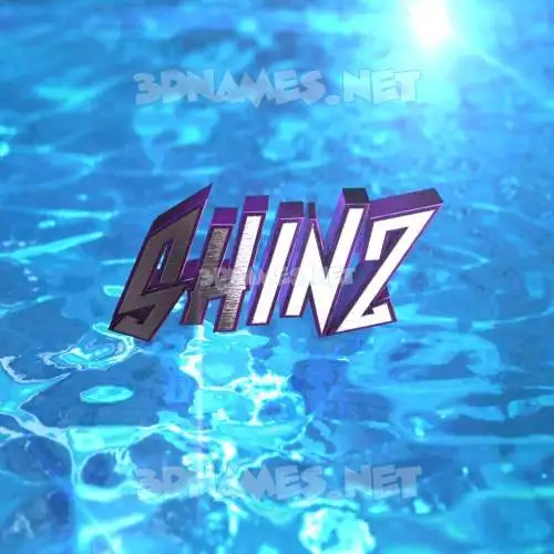 shinz in Water 2015 style - 3D name wallpaper