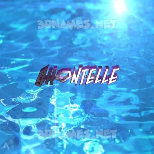 shontelle in Water 2015 style - 3D name wallpaper