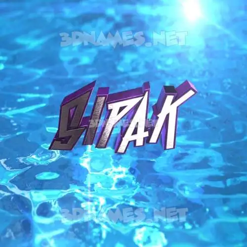 sipak in Water 2015 style - 3D name wallpaper sipak in Water 2015 style - 3D name wallpaper