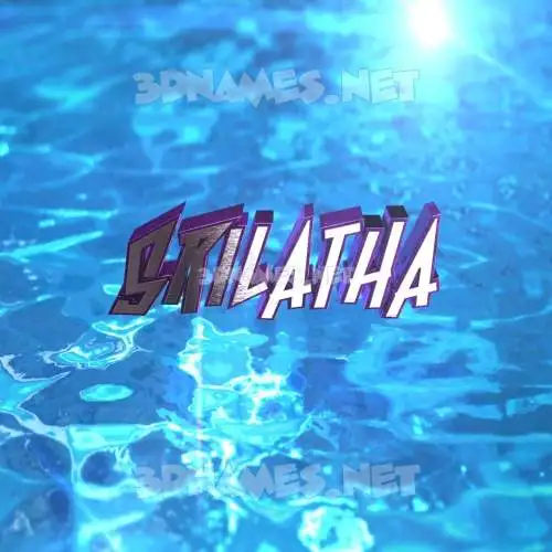 srilatha in Water 2015 style - 3D name wallpaper