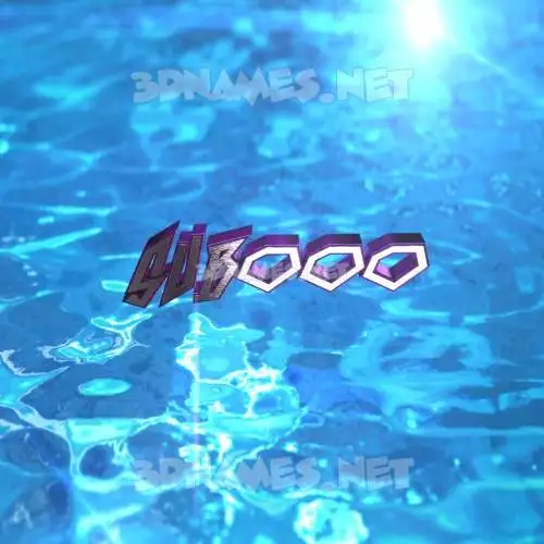 subooo in Water 2015 style - 3D name wallpaper