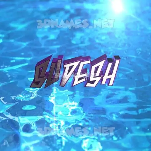 sudesh in Water 2015 style - 3D name wallpaper