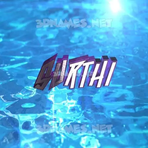 surthi in Water 2015 style - 3D name wallpaper