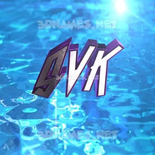 svk in Water 2015 style - 3D name wallpaper