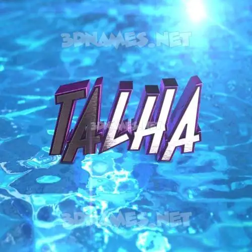 talha in Water 2015 style - 3D name wallpaper talha in Water 2015 style - 3D name wallpaper