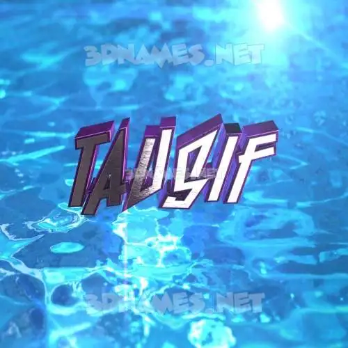 tausif in Water 2015 style - 3D name wallpaper tausif in Water 2015 style - 3D name wallpaper