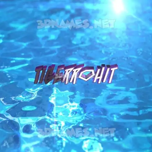 tigerrohit in Water 2015 style - 3D name wallpaper