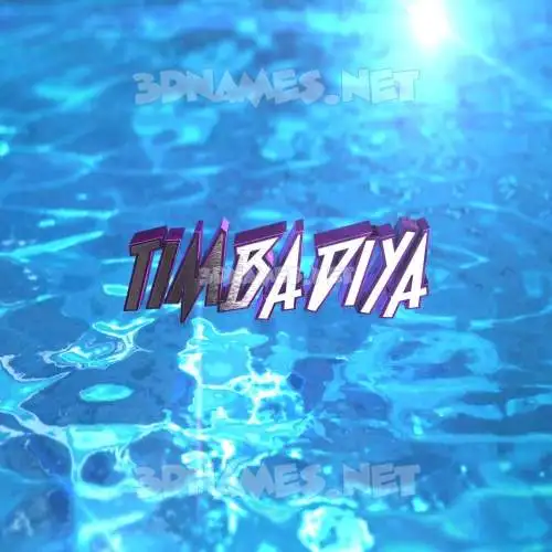 timbadiya in Water 2015 style - 3D name wallpaper