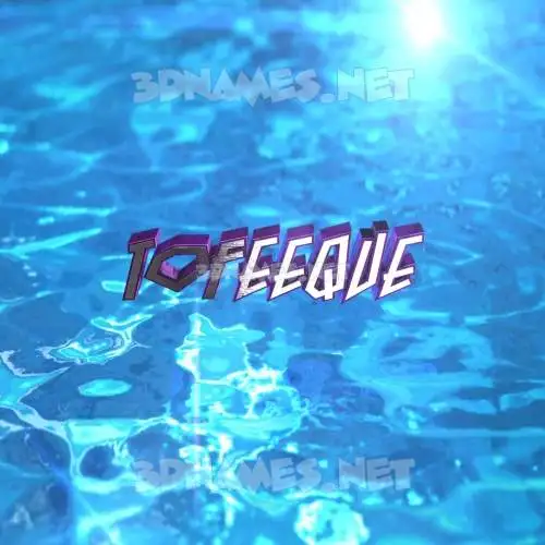 tofeeque in Water 2015 style - 3D name wallpaper tofeeque in Water 2015 style - 3D name wallpaper