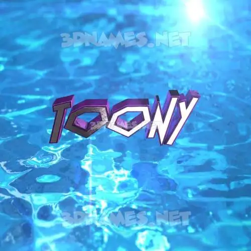 toony in Water 2015 style - 3D name wallpaper toony in Water 2015 style - 3D name wallpaper