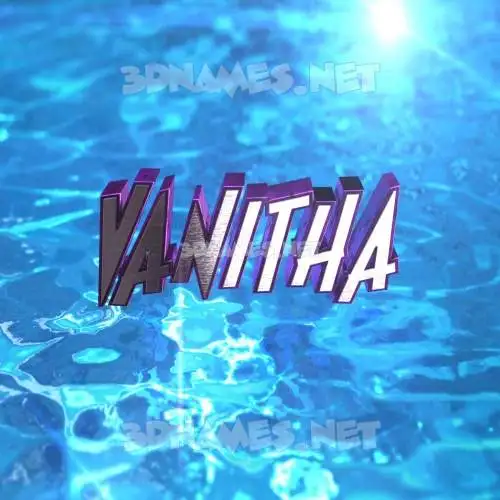 vanitha in Water 2015 style - 3D name wallpaper vanitha in Water 2015 style - 3D name wallpaper