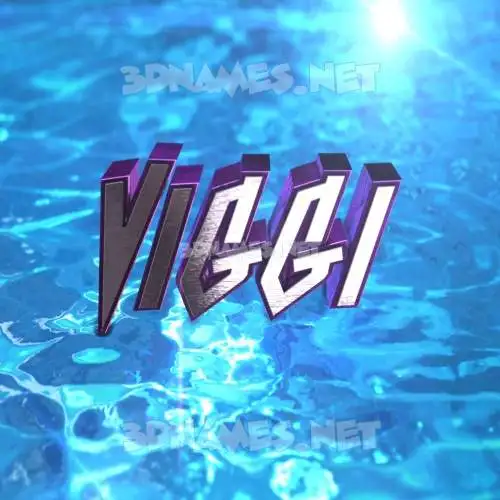 viggi in Water 2015 style - 3D name wallpaper