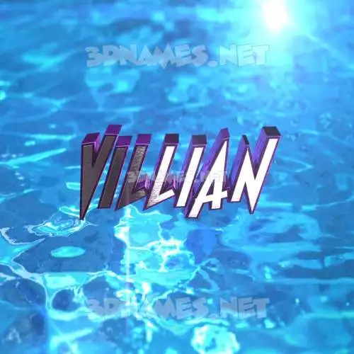 villian in Water 2015 style - 3D name wallpaper villian in Water 2015 style - 3D name wallpaper