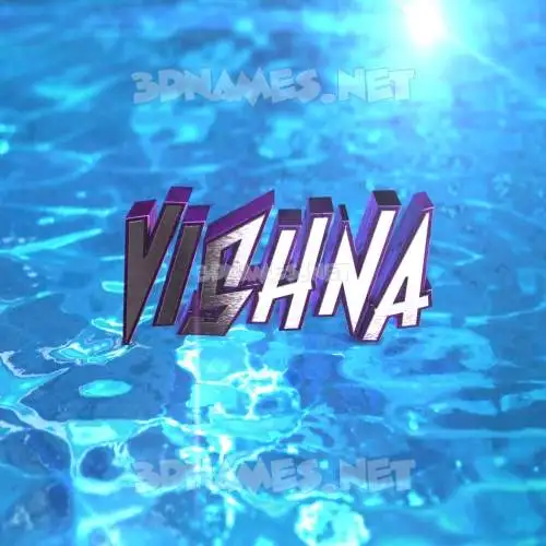 vishna in Water 2015 style - 3D name wallpaper vishna in Water 2015 style - 3D name wallpaper