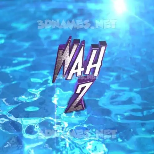 wah z in Water 2015 style - 3D name wallpaper wah z in Water 2015 style - 3D name wallpaper