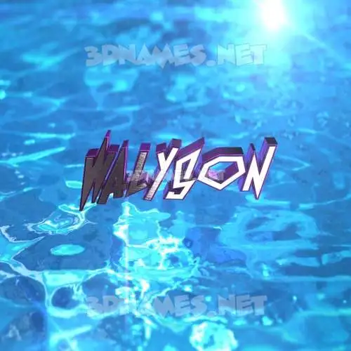 walyson in Water 2015 style - 3D name wallpaper
