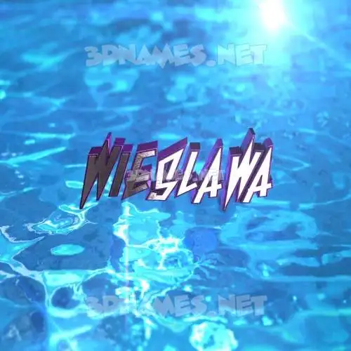 wieslawa in Water 2015 style - 3D name wallpaper