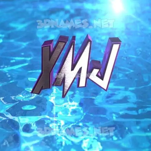 xmj in Water 2015 style - 3D name wallpaper xmj in Water 2015 style - 3D name wallpaper