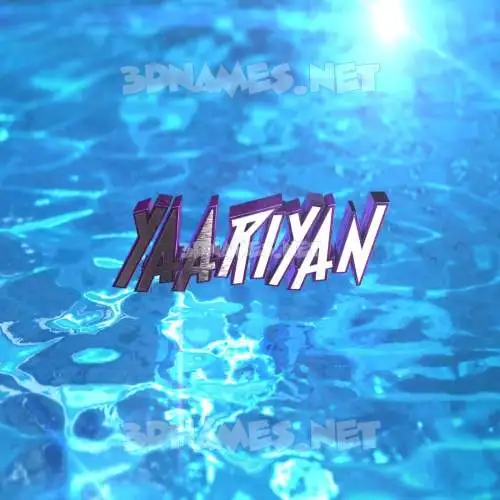 yaariyan in Water 2015 style - 3D name wallpaper yaariyan in Water 2015 style - 3D name wallpaper