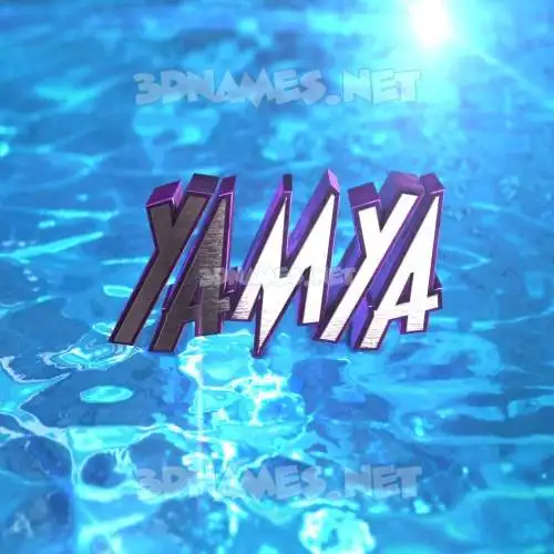 yamya in Water 2015 style - 3D name wallpaper