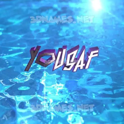 yousaf in Water 2015 style - 3D name wallpaper yousaf in Water 2015 style - 3D name wallpaper