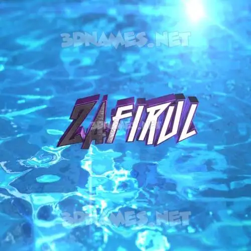 zafirul in Water 2015 style - 3D name wallpaper zafirul in Water 2015 style - 3D name wallpaper