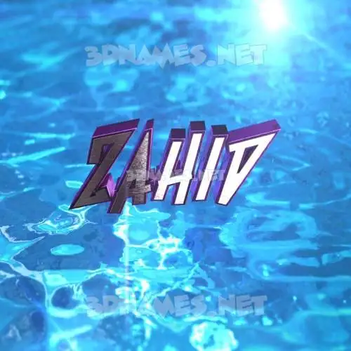 zahid in Water 2015 style - 3D name wallpaper zahid in Water 2015 style - 3D name wallpaper