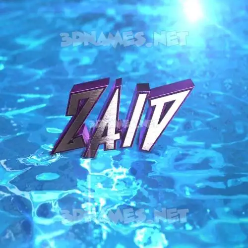 zaid in Water 2015 style - 3D name wallpaper zaid in Water 2015 style - 3D name wallpaper
