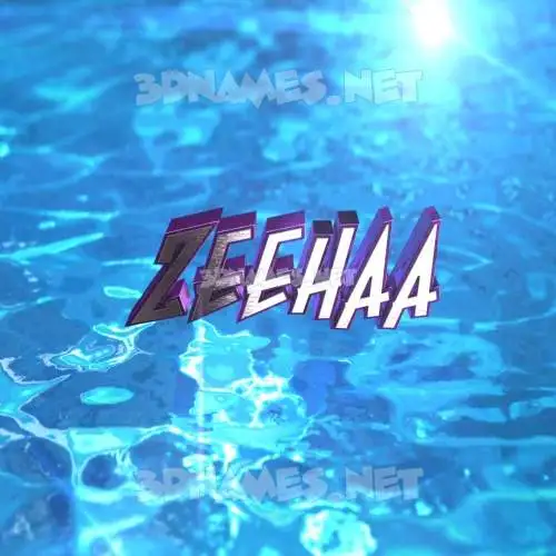 zeehaa in Water 2015 style - 3D name wallpaper zeehaa in Water 2015 style - 3D name wallpaper
