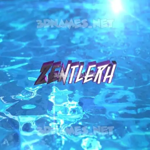 zentlerh in Water 2015 style - 3D name wallpaper zentlerh in Water 2015 style - 3D name wallpaper