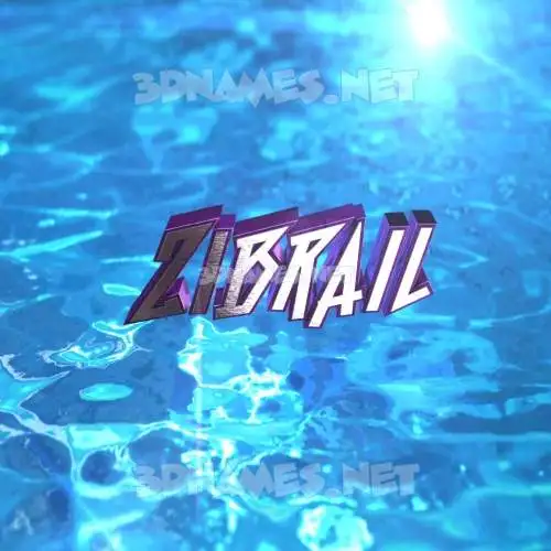 zibrail in Water 2015 style - 3D name wallpaper zibrail in Water 2015 style - 3D name wallpaper