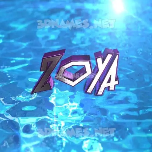 zoya in Water 2015 style - 3D name wallpaper zoya in Water 2015 style - 3D name wallpaper