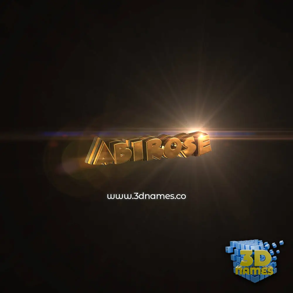 abirose in Golden Sparkle style - 3D name wallpaper abirose in Golden Sparkle style - 3D name wallpaper
