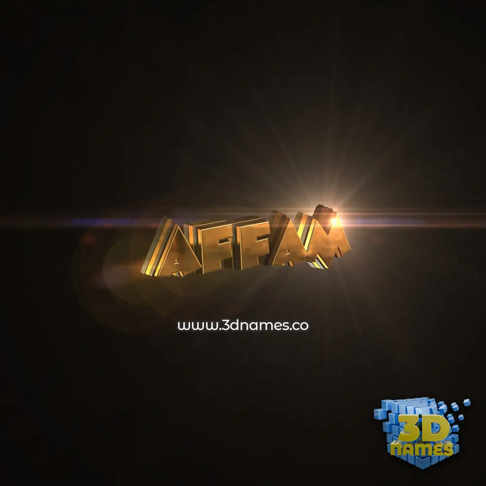 affam in Golden Sparkle style - 3D name wallpaper affam in Golden Sparkle style - 3D name wallpaper