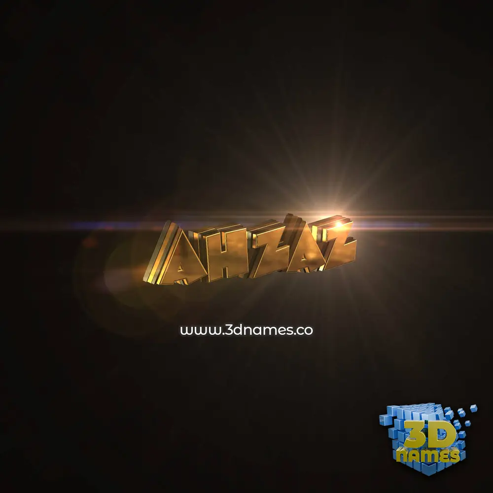 ahzaz in Golden Sparkle style - 3D name wallpaper ahzaz in Golden Sparkle style - 3D name wallpaper
