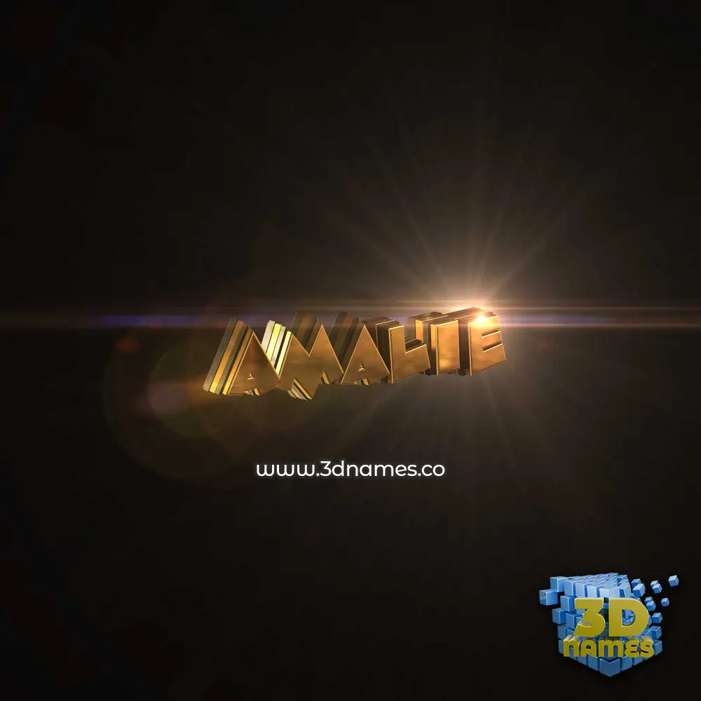 amalie in Golden Sparkle style - 3D name wallpaper
