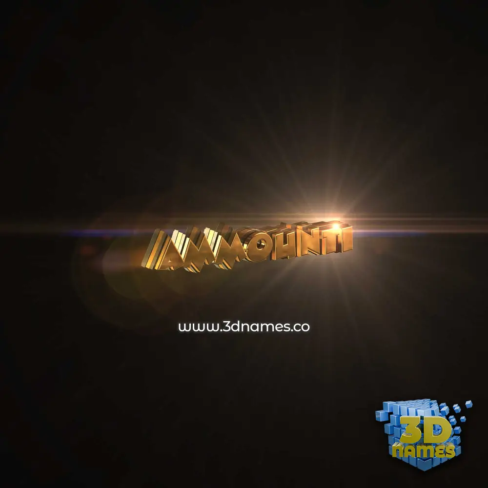 ammounti in Golden Sparkle style - 3D name wallpaper