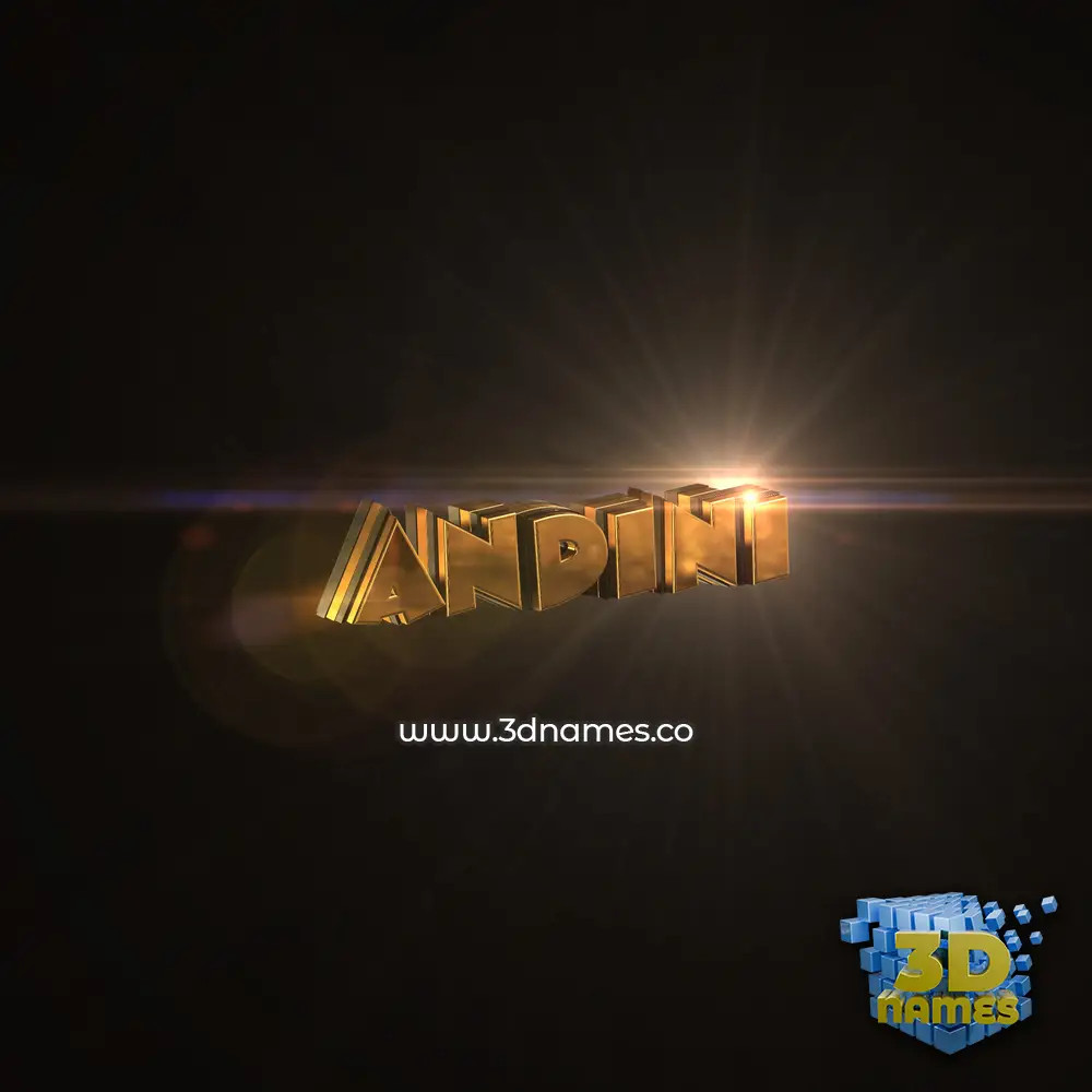 andini in Golden Sparkle style - 3D name wallpaper andini in Golden Sparkle style - 3D name wallpaper