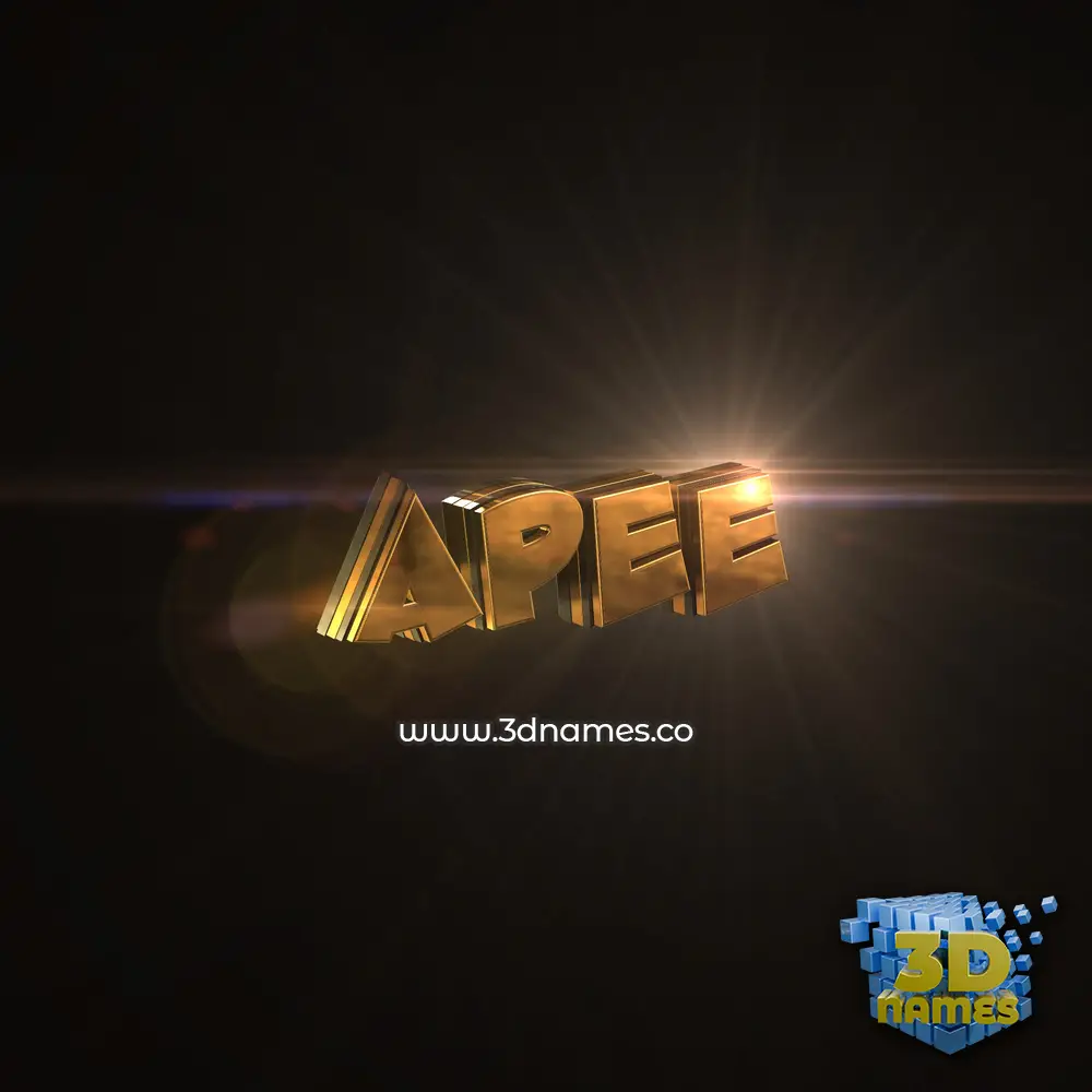 apee in Golden Sparkle style - 3D name wallpaper apee in Golden Sparkle style - 3D name wallpaper