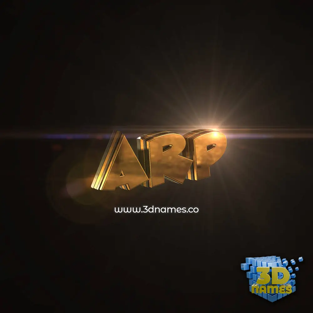 arp in Golden Sparkle style - 3D name wallpaper arp in Golden Sparkle style - 3D name wallpaper