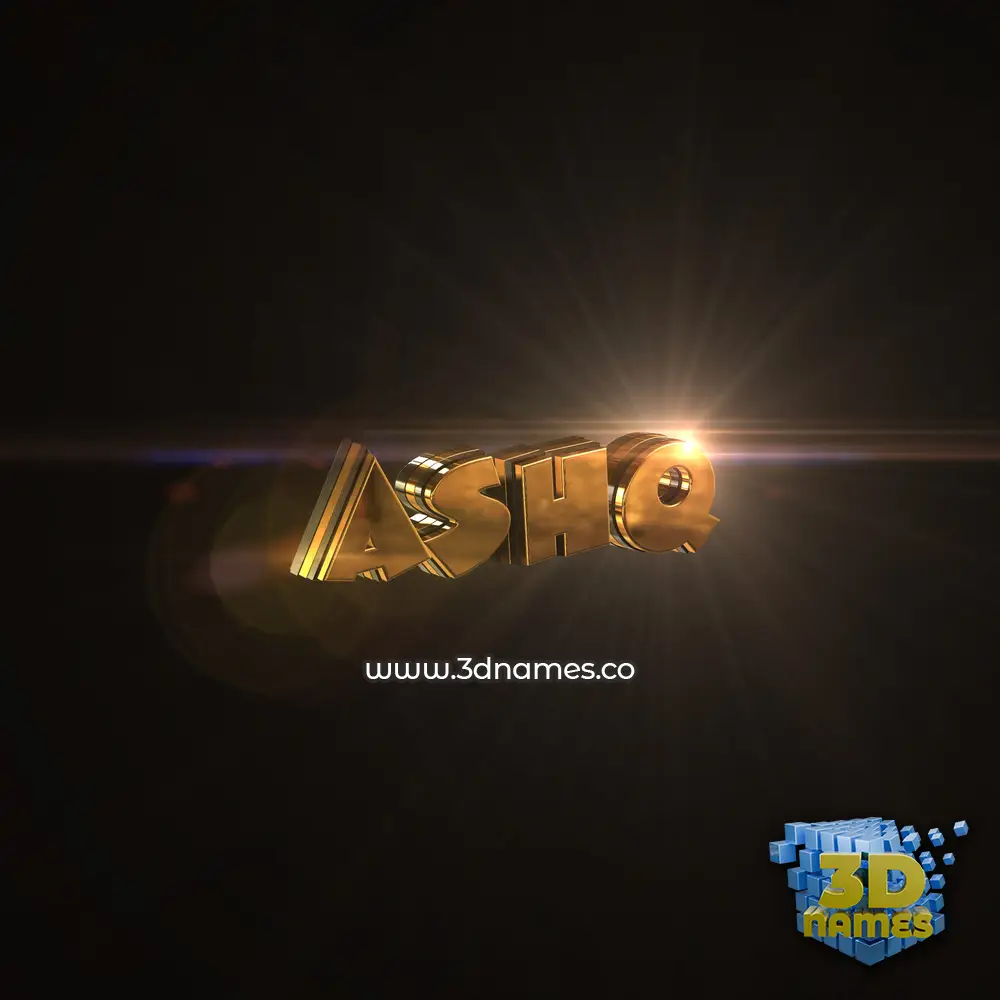 ashq in Golden Sparkle style - 3D name wallpaper ashq in Golden Sparkle style - 3D name wallpaper